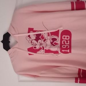 Disney Pink Minnie Mouse Hoodie 2xl juniors